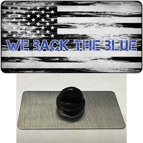 We Back The Blue Novelty Metal Hat Pin Tag