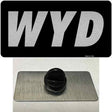 WYD Black Novelty Metal Hat Pin Tag