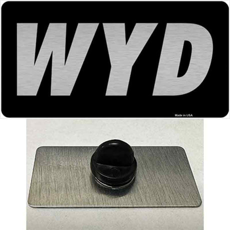 WYD Black Novelty Metal Hat Pin Tag