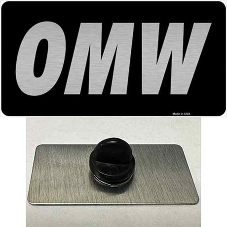 OMW Black Novelty Metal Hat Pin Tag