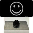 Smiley Black Novelty Metal Hat Pin Tag