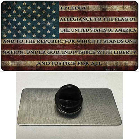 I Pledge Allegiance Flag Novelty Metal Hat Pin Tag