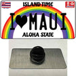 I Heart Maui Novelty Metal Hat Pin Tag