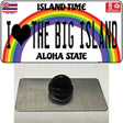 I Heart Big Island Novelty Metal Hat Pin Tag