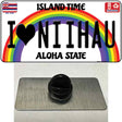 I Heart Niihau Novelty Metal Hat Pin Tag