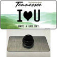 I Heart You Novelty Metal Hat Pin Tag