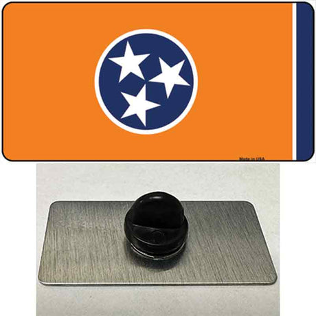 Tennessee Flag Orange Novelty Metal Hat Pin Tag