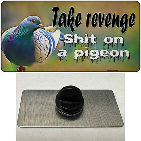 Shit On A Pigeon Novelty Metal Hat Pin Tag