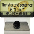 Longest Sentence I Do Novelty Metal Hat Pin Tag