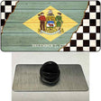 Delaware Racing Flag Novelty Metal Hat Pin Tag