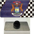 Michigan Racing Flag Novelty Metal Hat Pin Tag