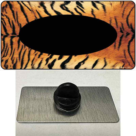 Tiger With Black Center Oval Novelty Metal Hat Pin