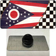 Ohio Racing Flag Novelty Metal Hat Pin Tag