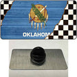 Oklahoma Racing Flag Novelty Metal Hat Pin Tag