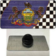 Pennsylvania Racing Flag Novelty Metal Hat Pin Tag