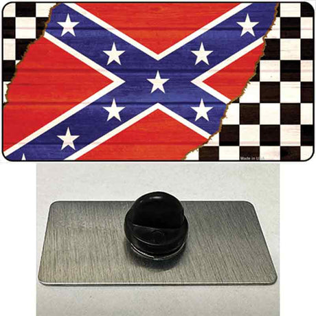 Confederate Racing Flag Novelty Metal Hat Pin Tag