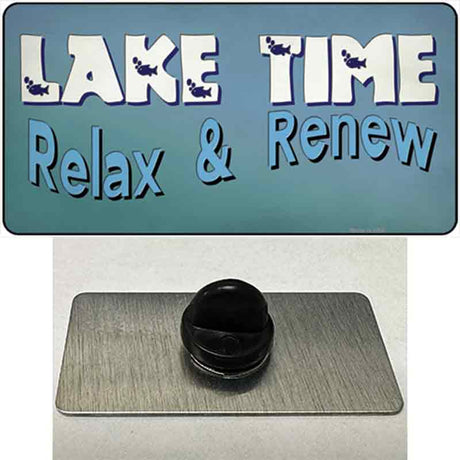 Lake Time Novelty Metal Hat Pin Tag