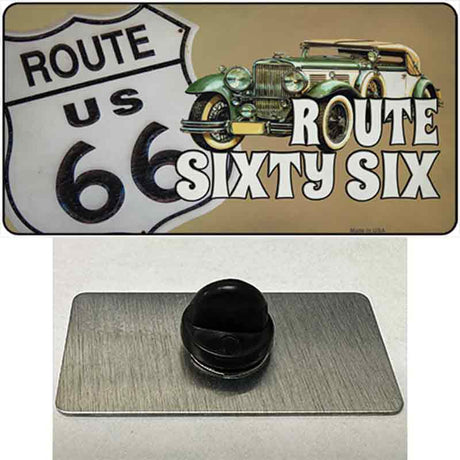 Route Sixty Six Novelty Metal Hat Pin Tag