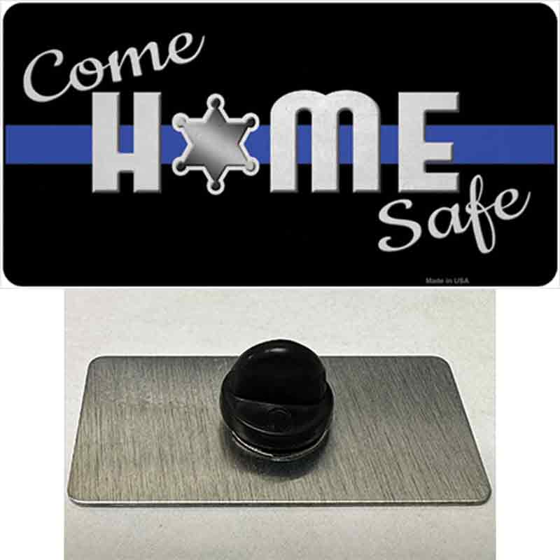 Come Home Safe Novelty Metal Hat Pin Tag