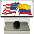 Colombia USA Crossed Flags Novelty Metal Hat Pin Tag