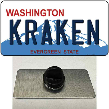 Kraken Washington Novelty Metal Hat Pin Tag