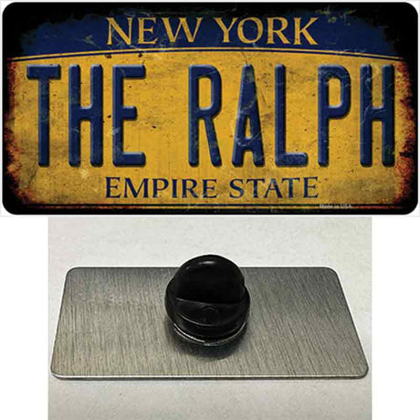 The Ralph New York Rusty Novelty Metal Hat Pin Tag