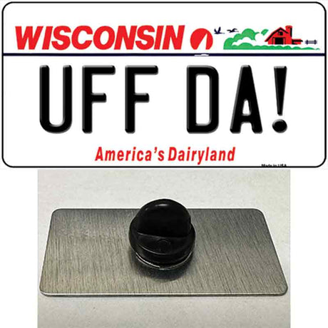 Uff Da Wisconsin Novelty Metal Hat Pin Tag