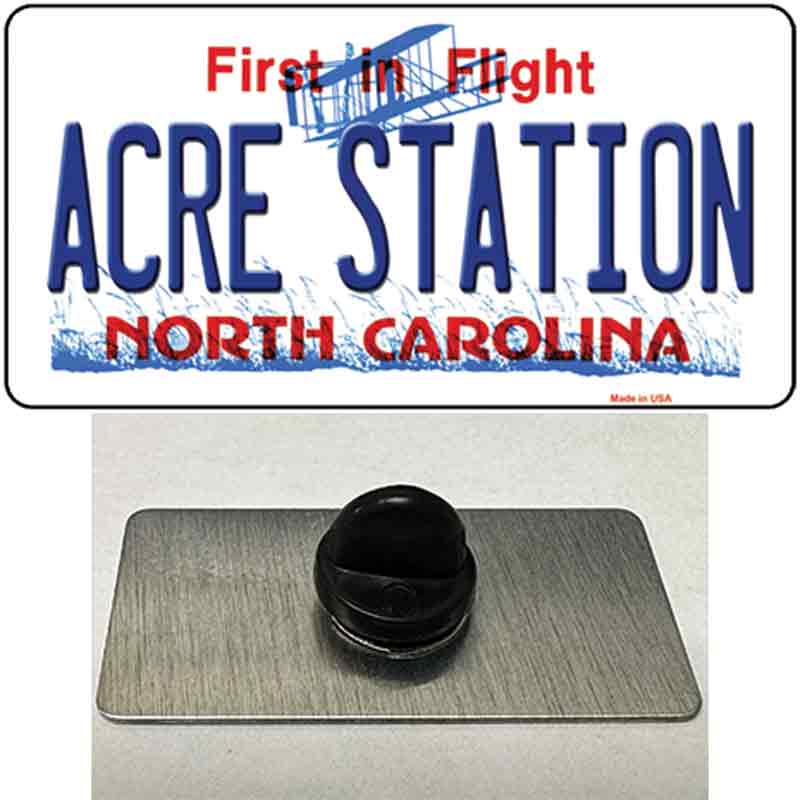 Acre Station North Carolina Novelty Metal Hat Pin Tag