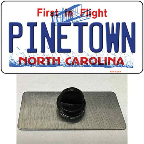 Pinetown North Carolina Novelty Metal Hat Pin Tag