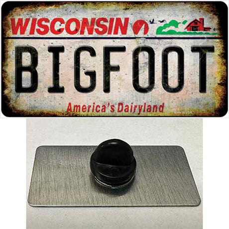 Bigfoot Wisconsin Novelty Metal Hat Pin Tag