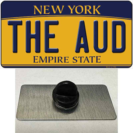 The Aud NY Yellow Novelty Metal Hat Pin Tag