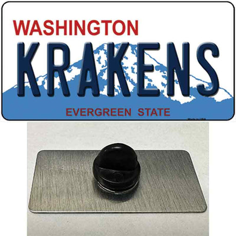 Krakens Washington Novelty Metal Hat Pin Tag