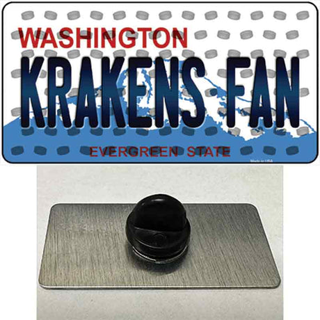 Krakens Fan Washington Overlay Novelty Metal Hat Pin Tag