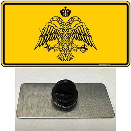 Byzantine Empire Flag Yellow Novelty Metal Hat Pin Tag