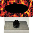 Fire Explosion With Black Center Oval Novelty Metal Hat Pin