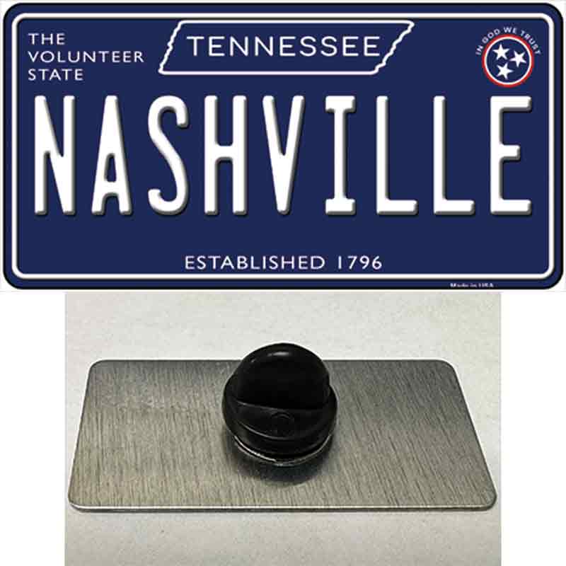 Nashville Tennessee Blue Novelty Metal Hat Pin Tag