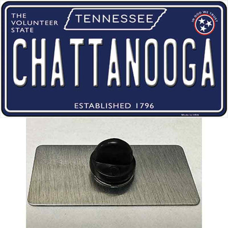 Chattanooga Tennessee Blue Novelty Metal Hat Pin Tag