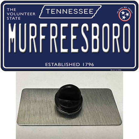 Murfreesboro Tennessee Blue Novelty Metal Hat Pin Tag