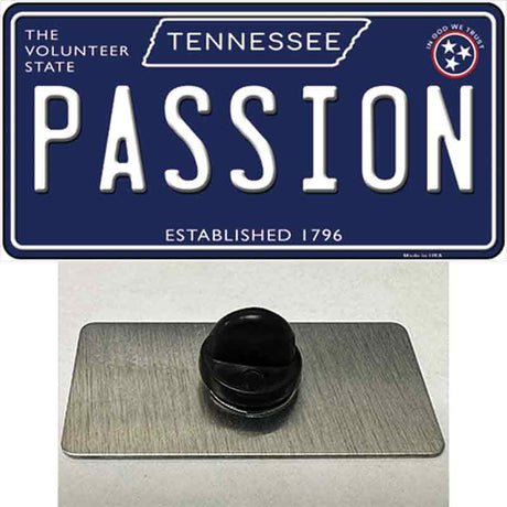 Passion Tennessee Blue Novelty Metal Hat Pin Tag