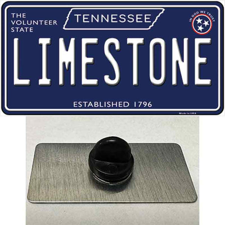 Limestone Tennessee Blue Novelty Metal Hat Pin Tag