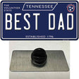 Best Dad Tennessee Blue Novelty Metal Hat Pin Tag