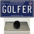 Golfer Tennessee Blue Novelty Metal Hat Pin Tag