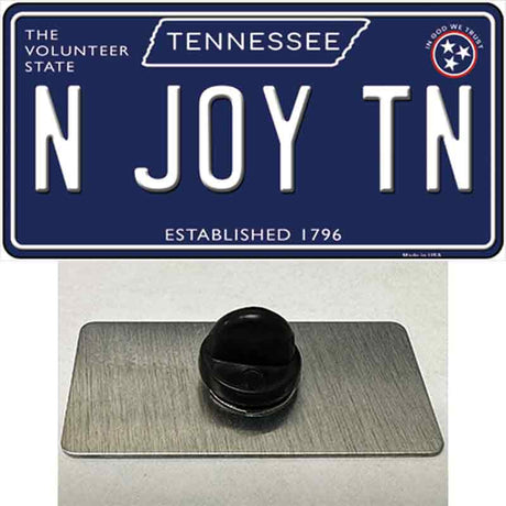 N Joy TN Tennessee Blue Novelty Metal Hat Pin Tag