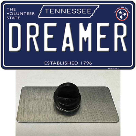 Dreamer Tennessee Blue Novelty Metal Hat Pin Tag