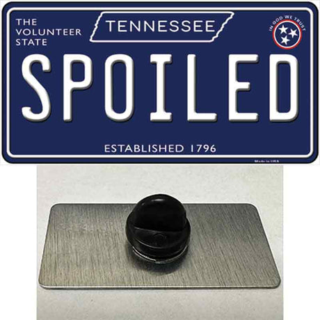 Spoiled Tennessee Blue Novelty Metal Hat Pin Tag