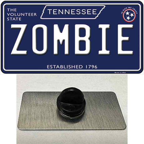 Zombie Tennessee Blue Novelty Metal Hat Pin Tag