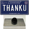 Thank U Tennessee Blue Novelty Metal Hat Pin Tag