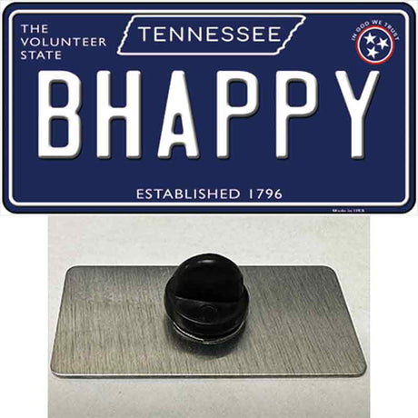 B Happy Tennessee Blue Novelty Metal Hat Pin Tag