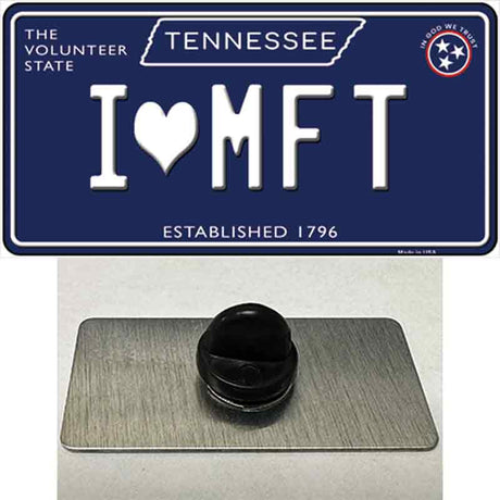 I Heart MFT Tennessee Blue Novelty Metal Hat Pin Tag