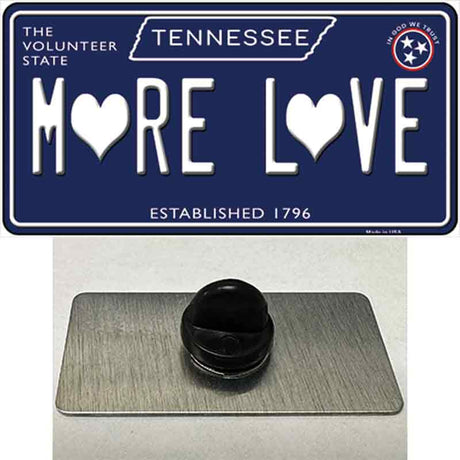 More Love Hearts Tennessee Blue Novelty Metal Hat Pin Tag